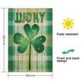 thumbnail image 5 of St. Patrick's Day Outdoor Flags Holiday Garden Flag Welocme Lucky Shamrock Green Outdoor Flag 28''×40'' Burlap Vertical Double Sided Welcome Flag for Home,Spring Farmhouse Holiday Outside, 5 of 6