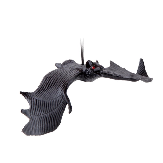Juguete colgante de Halloween con forma de murciélago, animal realista, de látex
