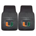 thumbnail image 1 of Miami Hurricanes Car Mats Heavy Duty 2 Piece Vinyl Special Order, 1 of 1