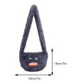 thumbnail image 3 of Bolso mujer invierno mullido hombro felpa axila bolso lindo Tote (gris), 3 of 9