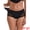 Black, variant on DARING DIVA Women's Ice Silk Mid-Waisted Full Coverage Boxer Briefs S Light Brown