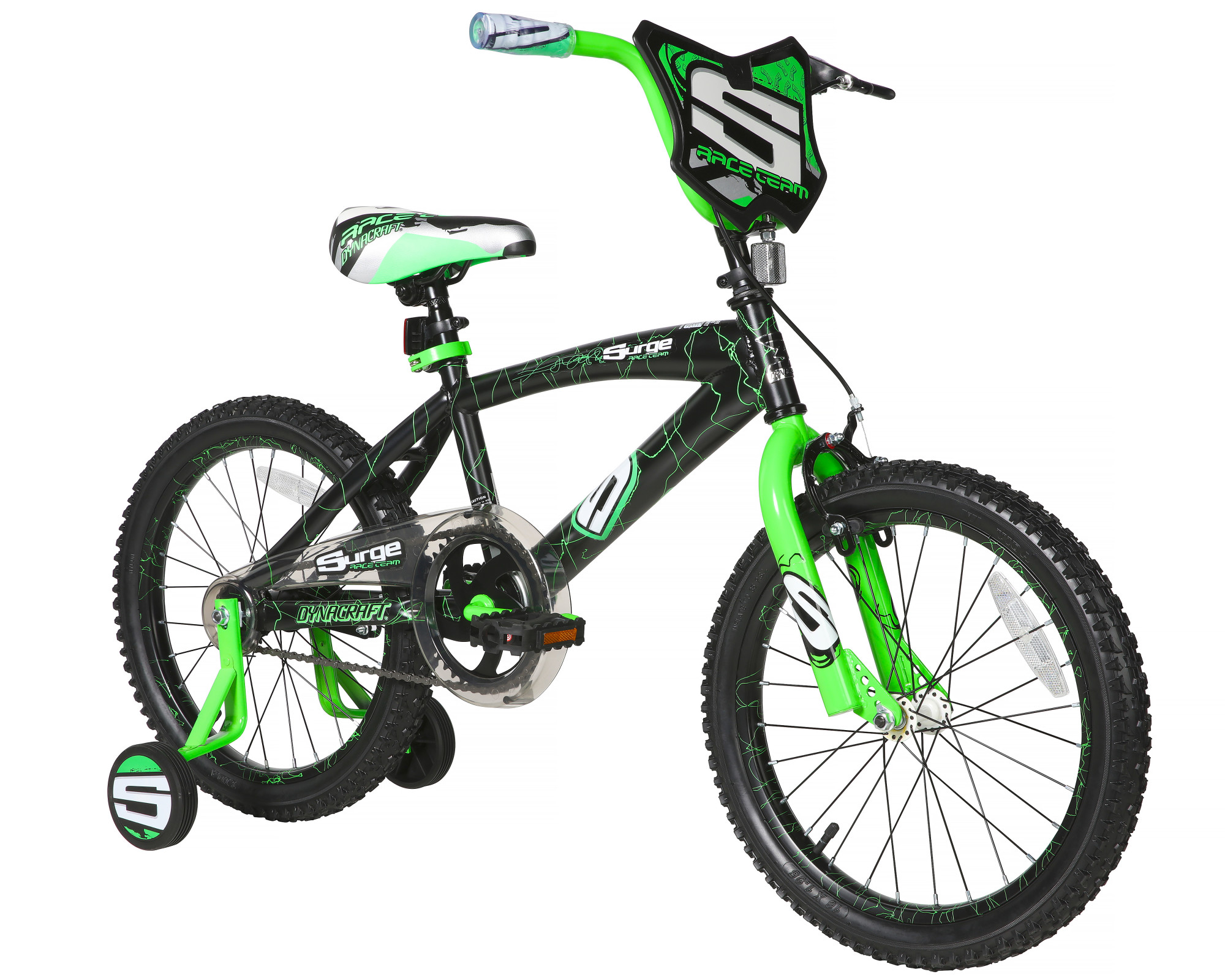 Dynacraft Surge Boys 18" BMX Bike, For Kids Age 6-9 Years, Green