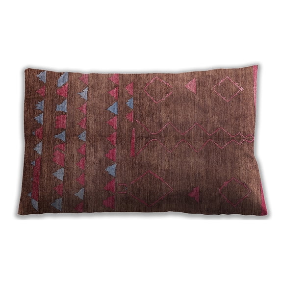 Ahgly Company Outdoor Rectangular Mid-Century Modern Lumbar Throw Pillow, 13 inch by 19 inch