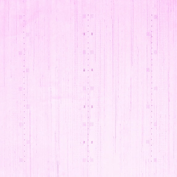 Ahgly Company Indoor Square Solid Pink Modern Area Rugs, 8' Square