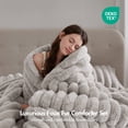 thumbnail image 2 of Regency Heights King Size Comforter Sets, Light Gray Fluffy Ribbed Plush Bedding Set, 3-Piece Faux Fur Ribbed Bedding Comforter Set, 2 of 10