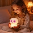 thumbnail image 2 of Summerween Skull Night Light,Cute Skeleton Lamp, Silicone LED Color Changing & Dimmable Helloween Room Summerween Party Decor,Squishy Rechargeable Bedside Nightlight for Christmas 1pc. Multicolor, 2 of 7