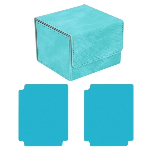 Caja para Baraja de Cartas Perfecl Contenedor para Juguetes de Cartas de Colección Cuadros Azul Claro