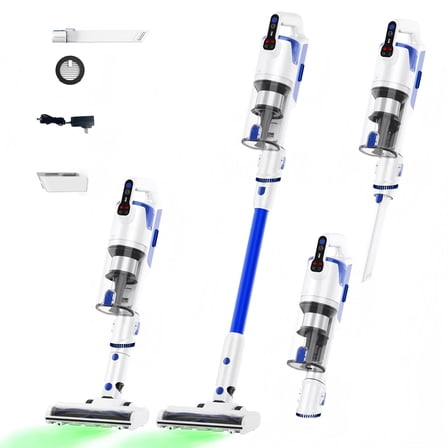 WHALL Stick Cordless Vacuum Cleaner with 2500mAh Battery, Rechargeable Cordless Vacuum for Home, Carpet, and Floor