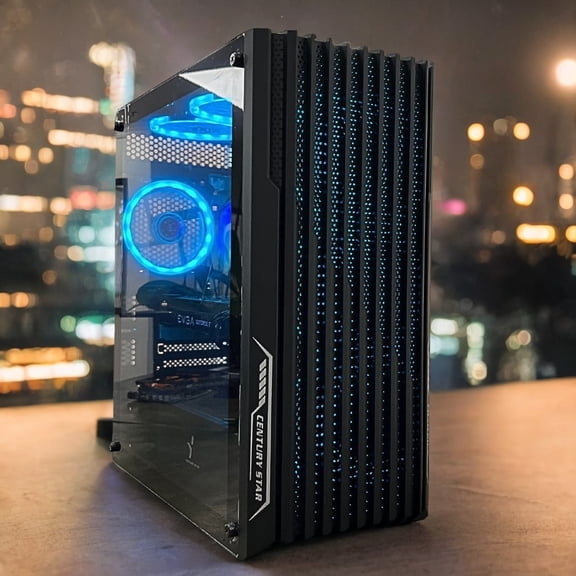 EVOUNIC VR-Ready ARGB Gaming PC – Intel i7-9700KF, Radeon RX 580 8GB, 16GB RAM, 512GB SSD, WiFi 6, BT 5.4, Windows 11, ARGB Keyboard & Mouse | High-Performance Gaming & Streaming Desktop