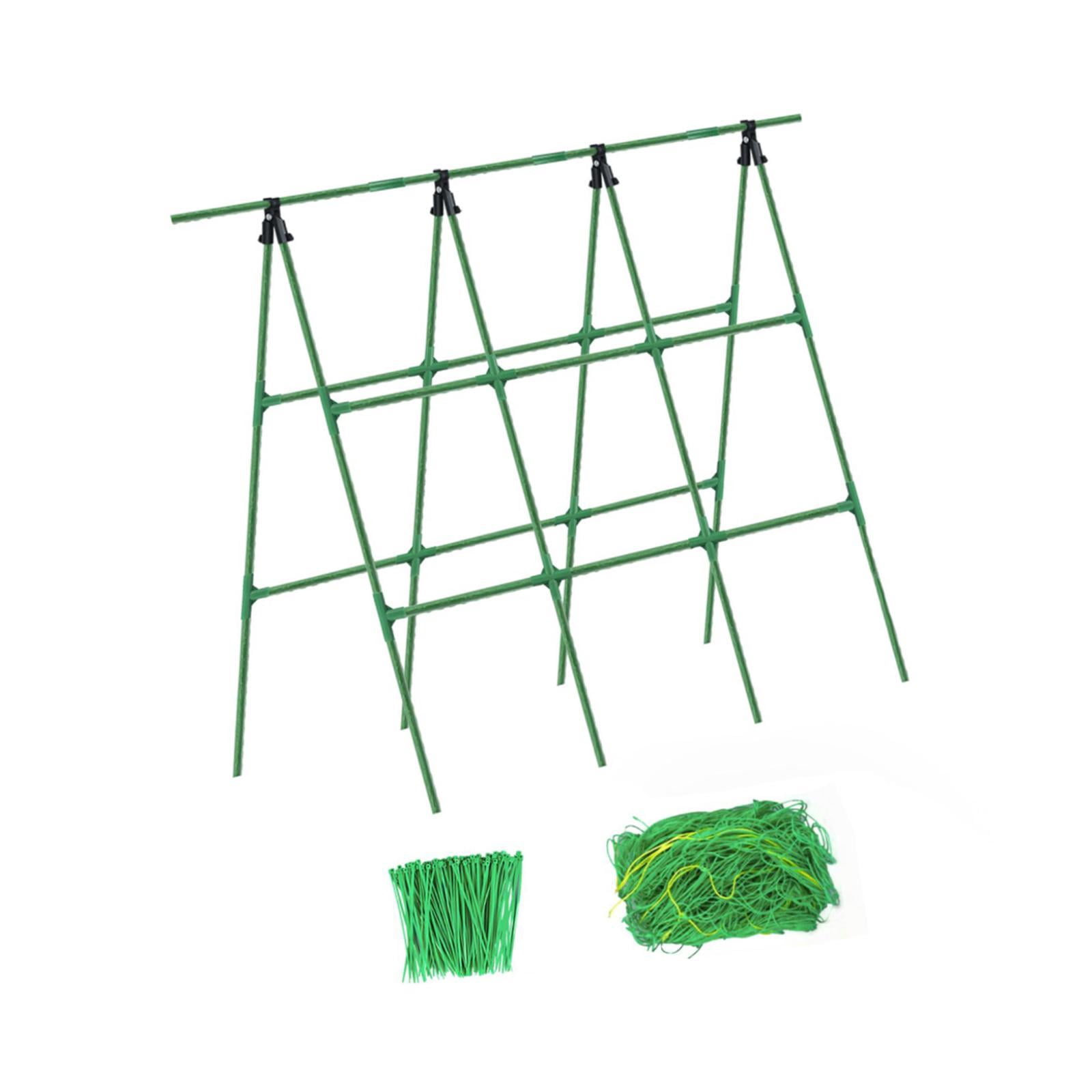 CarpNettore A Frame Garden Trellis Tomatoes Cucumber Trellis Plant Support with Climbing Net