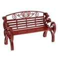 thumbnail image 2 of 1/6 Park Garden Bench Sofá Artesanía para la decoración de de , modelo de muebles realistas, manualidades de oficina en hogar, 3 c marrón, 2 of 8