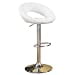 thumbnail image 2 of Poundex Height Adjustable 35" Faux Leather Barstool Set in White (Set of 2), 2 of 4