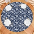 thumbnail image 2 of Charming Floral Round Tablecloth with Elastic Closure, Bohemian Style for Tables Up to 56 Inches, Ideal for Entertaining, 2 of 7