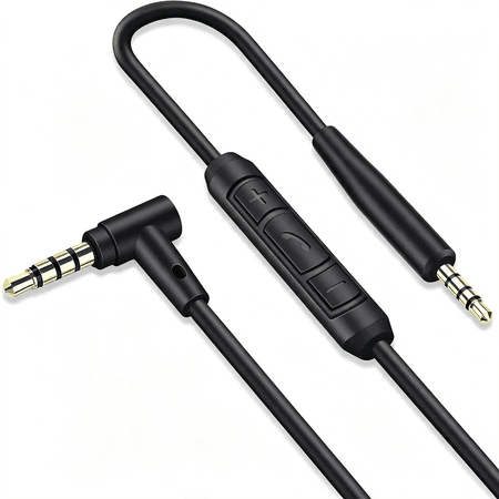 GJX Replacement Audio Cable Cord for Bose Quietcomfort Qc45 Qc35Ii Qc35 Qc25 Nc 700 Soundtrue Headphones Auxwire 3.5Mm to 2.5Mm On-Ear Headphones Wire Inline Mic/Remote Control – Black