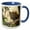 Blue/White, variant on 3drose, Leopard Resting Beneath Tree, Maasai Mara, Kenya - Af21 Aje0796 - Adam Jones, 15oz Two-tone Blue Mug
