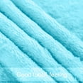 thumbnail image 5 of Unique Bargains Fuzzy Plush Flannel Fleece Throw Blanket Sky Blue 71" x 78", 5 of 8