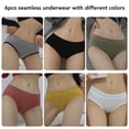 thumbnail image 4 of Conjunto de ropa interior transpirable de alta elasticidad con estampado de letras de bragas sin costuras para mujer de 6 piezas, 4 of 8