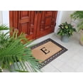 thumbnail image 3 of A1HC First Impression Natural Brown Rubber And Coir Classic Paisley Border Extra-large Double door Monogrammed Doormat - 30" x 48", 3 of 10