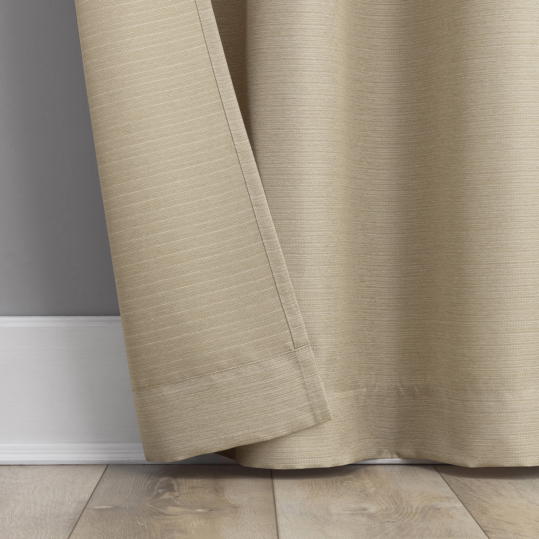No. 918 Landon Textured Semi-Sheer Grommet Curtain Panel, 40"W X 84"L, Taupe