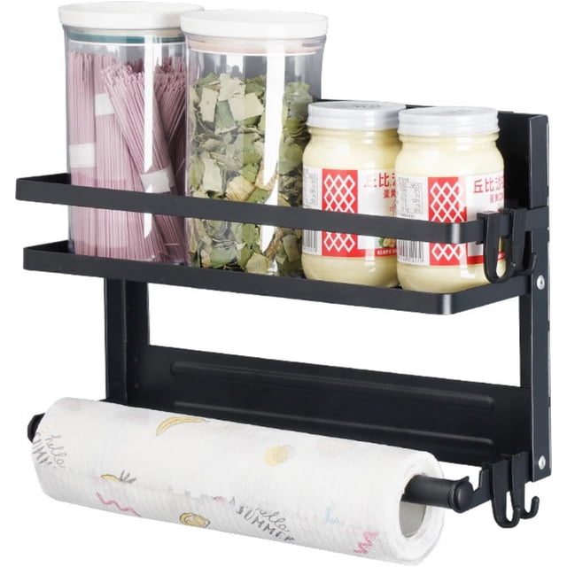 Organizadores plegables de condimentos con base fuerte para puerta de refrigerador, estante de almacenamiento para utensilios de cocina, diseño eficiente del espacio, estante de cocina