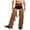 Brown, variant on Aiihoo Adults Men Women Western Cowboy Pants Layered Fringe Western Motorcycle Pants Raves for Carnival Dark Brown M