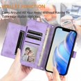 thumbnail image 3 of Flip Case for Realme GT 6 5G/GT 6T 5G Protection Soft PU Leather Zipper Wallet Cover with Card Holder Compatible with Realme GT 6 5G/GT 6T 5, 3 of 5
