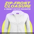 thumbnail image 2 of M&M SCRUBS Women's Ultra Soft Front Zip Warm-Up Scrub Jacket 5200 (White, Large), 2 of 6