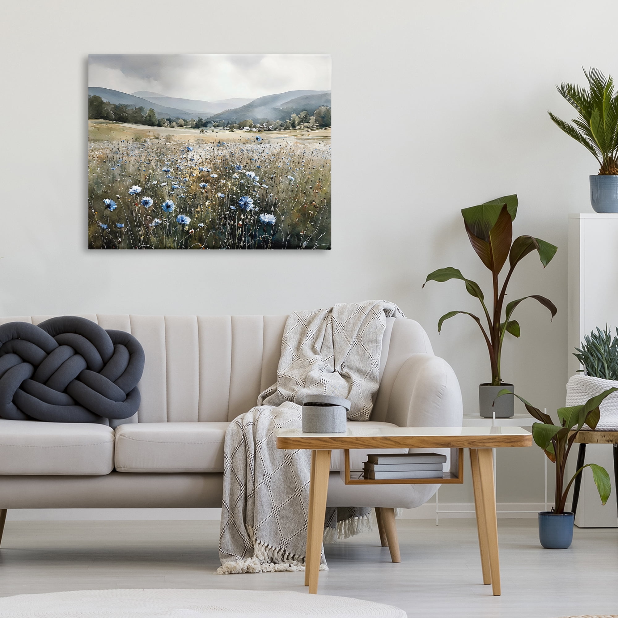 Stupell Industries Sapphire Speckled Fields Canvas Wall Art, design by Franklyn Gregory
