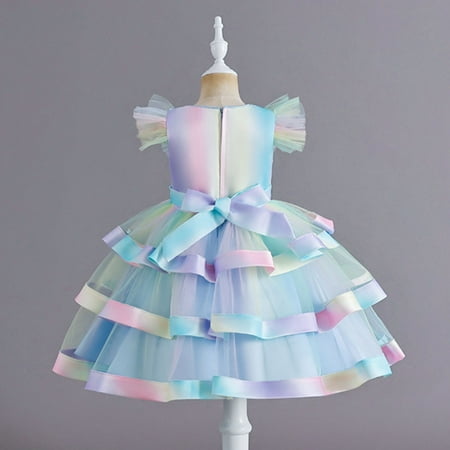 

PEASKJP Casual Dresses for Girls Toddler Girls Short Sleeve Floral Floral Boho Ruffled Bowknot Casual Dress Sundress Girls Dress Sky Blue 9-10 Years