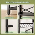 thumbnail image 2 of Amadwell 4-Tier Kitchen Storage Shelf Organizer Bakers Rack with Power Outlets, Coffee Bar & Microwave Stand, 2 of 9