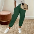 thumbnail image 4 of QSXADF Women's High Waist Pants Casual Straight Leg Pants Stretch Straight Leg Pants with Drawstring Elastic Waistband for Daily Comfortable Summer Women's Casual Long Trousers, 4 of 6