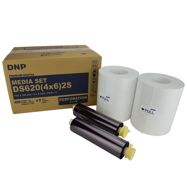 Dye Sub Media DNP para impresora DS620A 4x6 400 impresiones/rollo