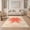 Peach Coral Ivory, Pattern 1, variant on ODIKA 8'x10' Washable Area Rug Non-Slip Chair-Friendly Mat Peach Undulating Bands Transitional Cream Ombre Gradient Decorative for Dining Room, Large Office, Lounge