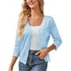 thumbnail image 1 of Suéter de mujer, abrigo, manga larga, cuello, color sólido, punto, cárdigan, chaqueta, blusa para mujer, 1 of 4