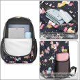 thumbnail image 4 of Unicorn and Colorful Black Pattern 17" School Backpacks for Teens,Waterproof Oxford Fabric,S-Shape Padded Straps for School,Travel,Hiking,Camping, 4 of 6