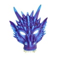 thumbnail image 4 of Máscara de media cara máscara de animal máscara de cosplay máscara de dragón para boda cumpleaños fingir Púrpura Yuyangstore Cubierta de cabeza de dragón, 4 of 8