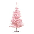 thumbnail image 1 of Árbol de Navidad rosa, decoración navideña, precioso árbol flocado, decoración navideña, árbol de cedro rosa de 90 cm, 1 of 7