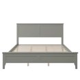 thumbnail image 2 of Llinc Store Modern Gray Solid Wood Queen Platform Bed, Full Size Bed Frame with Headboard for Bedroom, 2 of 8