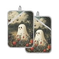 thumbnail image 7 of Yayeee Pot Holders Kitchen Heat Resistant with Pocket 7"x9.8" Cotton Oven Cooking Hot Pads, Ghost in Strawberry Fields, 7 of 7