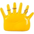 thumbnail image 1 of Rings Hand Holder, Hand Jewelry Holder, Wooden Hand Form Jewelry Display Jewelry Holder, All Round Display,Fade Resistant Exquisite Hand Jewelry Display Stand,for Bracelets Watches, Rings(Yellow), 1 of 9