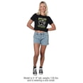 thumbnail image 3 of Beetlejuice Beetlejuice Group Band Women's Crop Top T-Shirt, Black, Large, 3 of 4