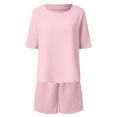 thumbnail image 3 of MAIHAN Women Summer Outfits Spring Outfits Shirt Tops Shorts Clothes Sets Shorts Set 2 Piece Outfit Comfortable Playwear Daily Wear, 3 of 4