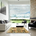thumbnail image 6 of Ahgly Company Indoor Round Abstract Chrome Gold Yellow Abstract Area Rugs, 6' Round, 6 of 6