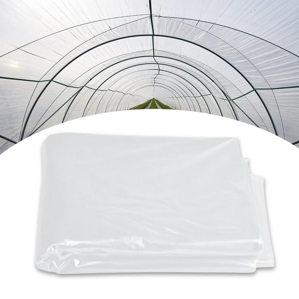 VEVOR Greenhouse Film 12 x 28 ft Greenhouse Polyethylene Film 6 Mil Thickness Greenhouse Plastic Greenhouse Clear Plastic Film UV Resistant