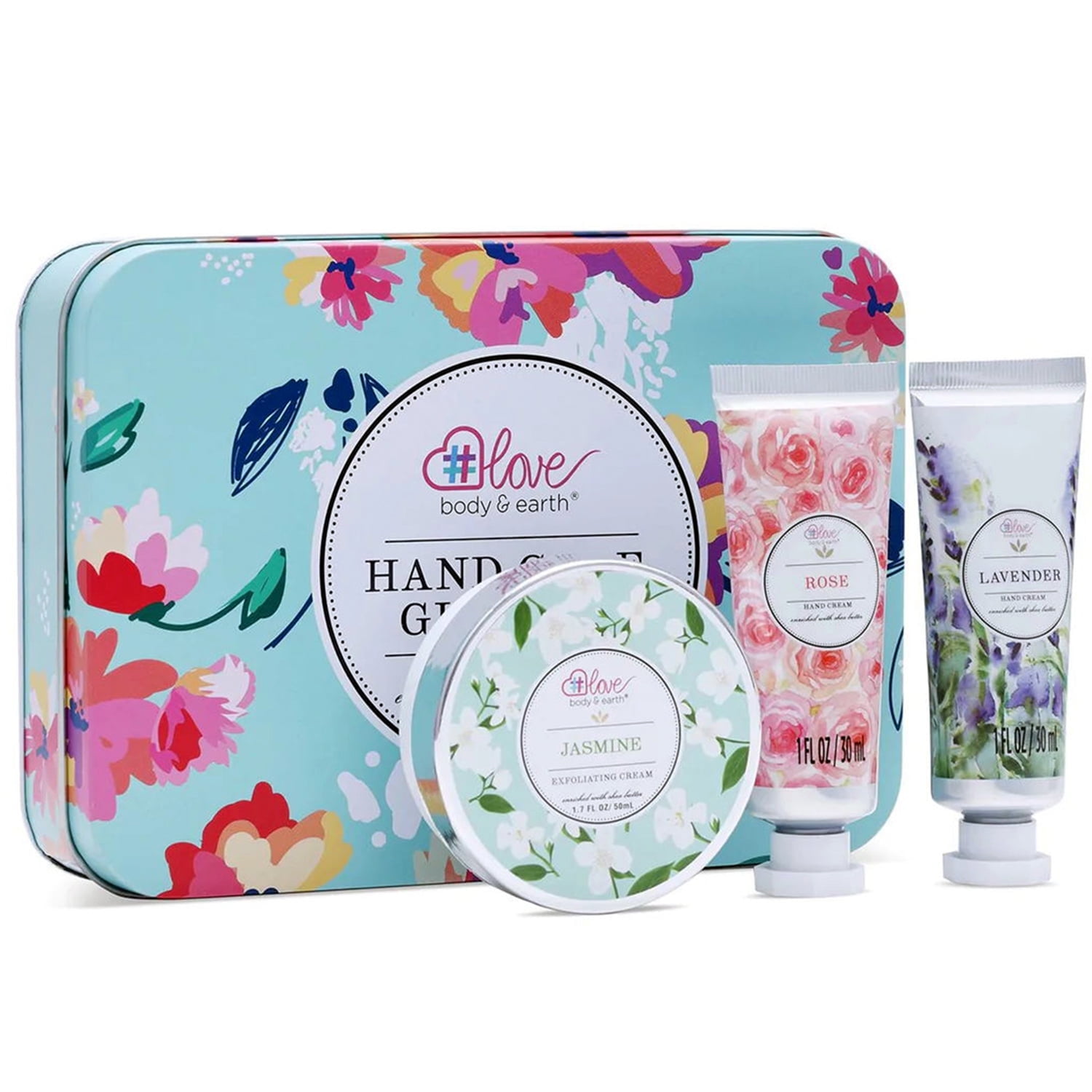 Hand Cream Gift Sets with Exfoliating Cream , Shea Butter Hand Lotion for Women Birthday Gifts, Travel Size Hand Care Set