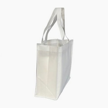 White Reusable Grocery Tote Shopping Bags Hand Bags Eco Friendly 10 Pack WeBaG Brand