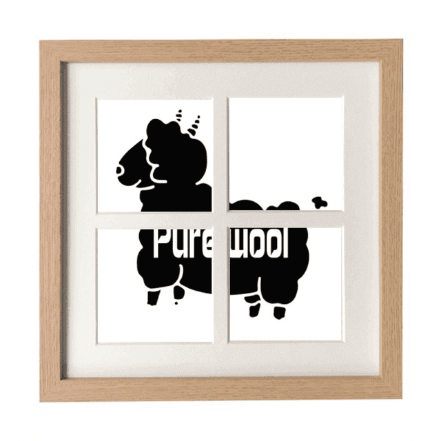 Autocollants pour Moutons, Graphiques, Cadre Art Déco, Affichage Mural Ou de Table, 4 Ouvertures, Photo