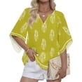 thumbnail image 4 of Womens Boho Tops 3/4 Sleeve V Neck Cotton Tunic Flowy Shirt – Casual Loose Fit Summer Bohemian Peasant Blouse,L, 4 of 5