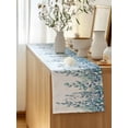 thumbnail image 5 of Table Runner 120 Inches Long for Kitchen Dining, Eucalyptus Leaves Dresser Scarf Farmhouse, Dining Table Decorations for Wedding/Parties, Light Blue Summer Botanical Weeping 13 x 120 In, 5 of 8