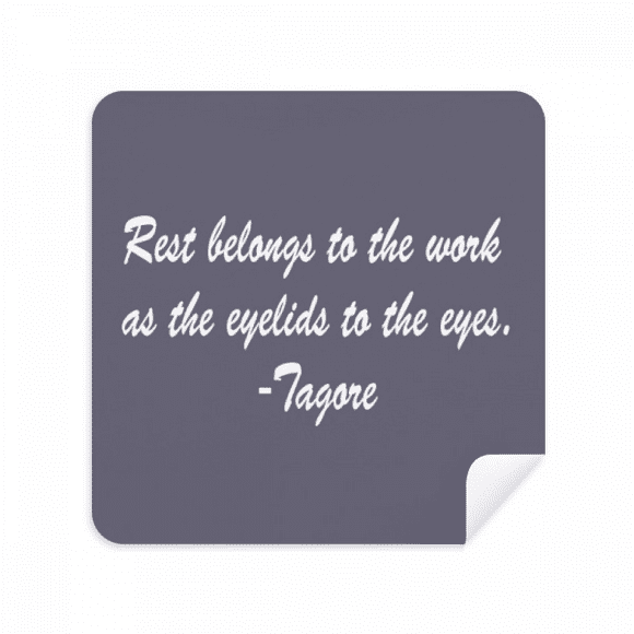 Qoutes Famous People Healing Rest Work Eyelid Eyes Glasses Cloth Screen Cleaner Suede Fabric 2 Pack
